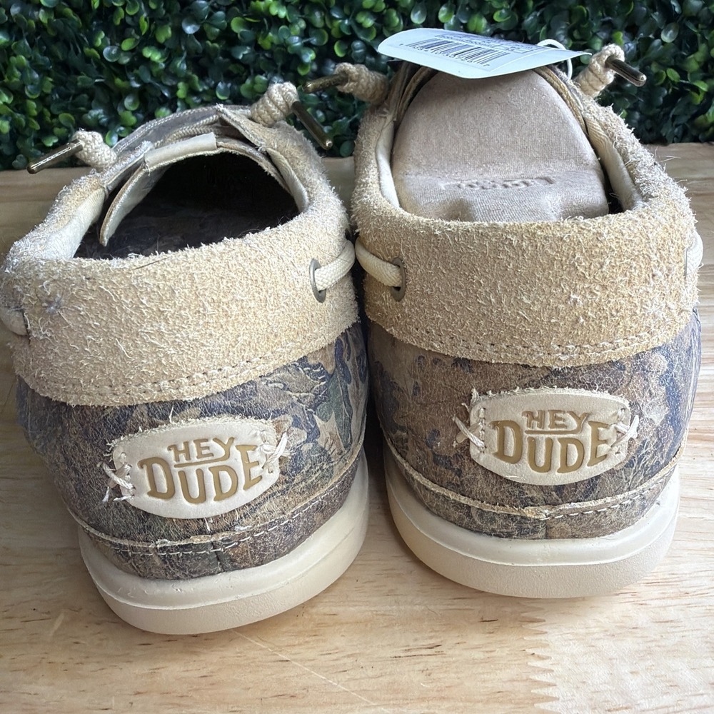 Hey Dude Realtree Harbor Lo Size M12 Suede Nubuck Comfy Slip On Shoes - Picture 10 of 11